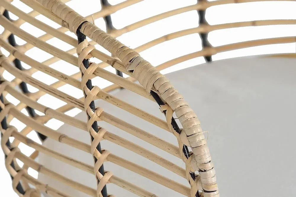 Chairs - Set of 2 rattan and metal chairs - GINER Y COLOMER