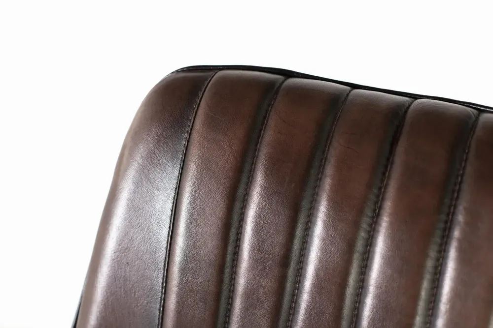 Chairs - Natural dark brown leather chair - GINER Y COLOMER