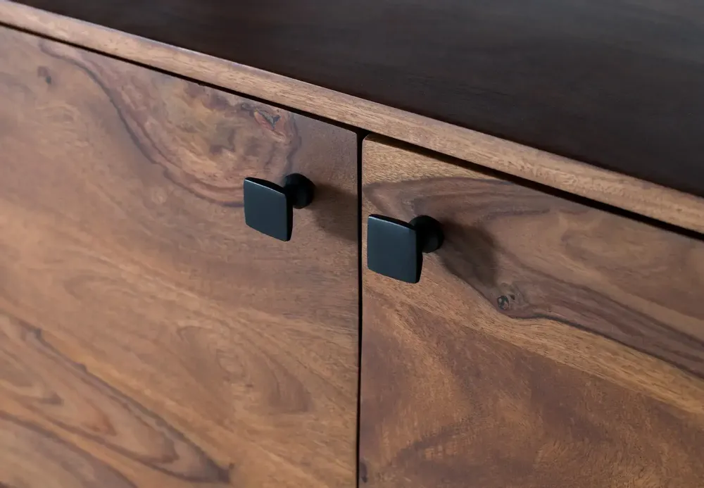 Sideboards - 4-door sideboard in rosewood with metal legs - GINER Y COLOMER