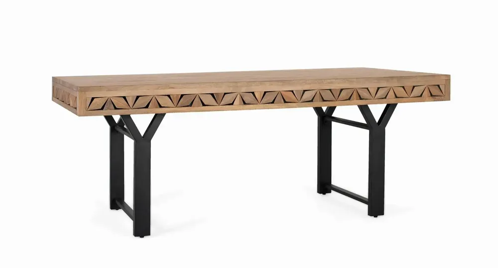 Tables Salle à Manger - Table à manger rectangulaire en bois de manguier 200 cm - GINER Y COLOMER