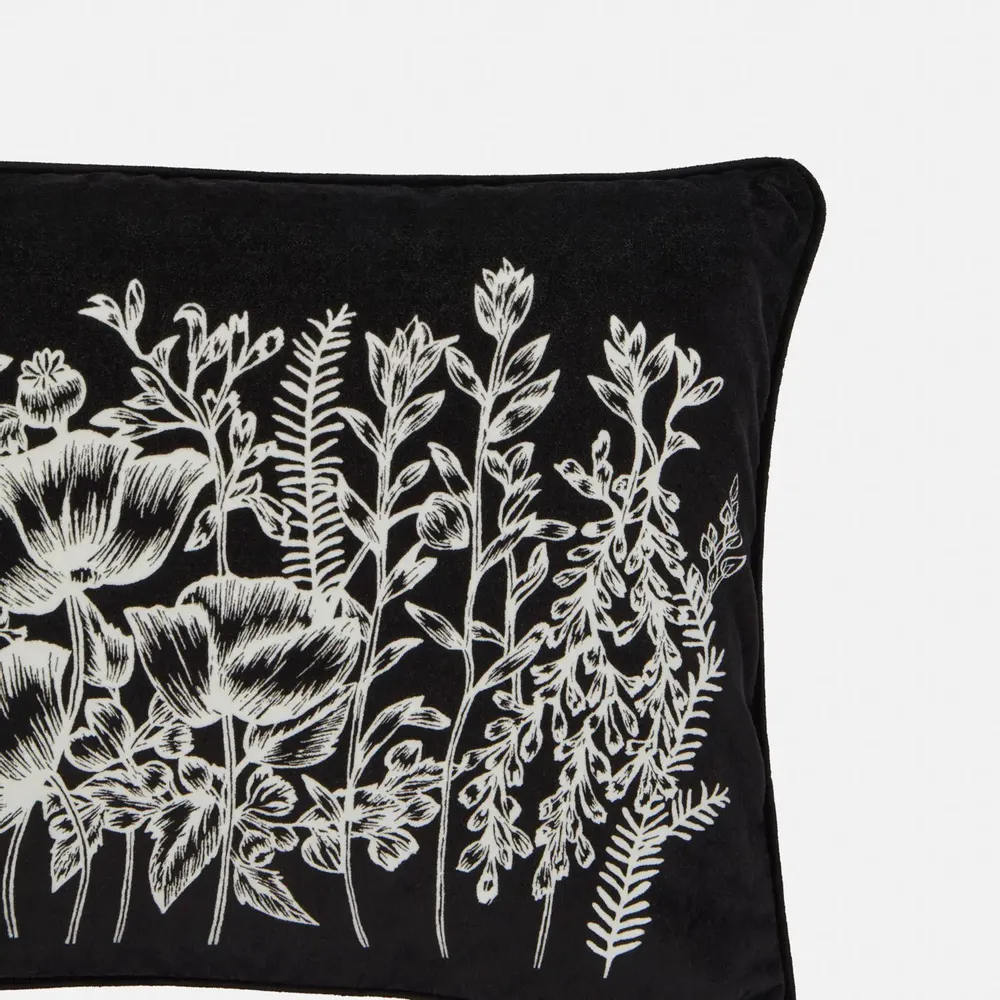 Fabric cushions - 'Meadow' Velvet Cushion Cover, 50x35cm - SHAKU
