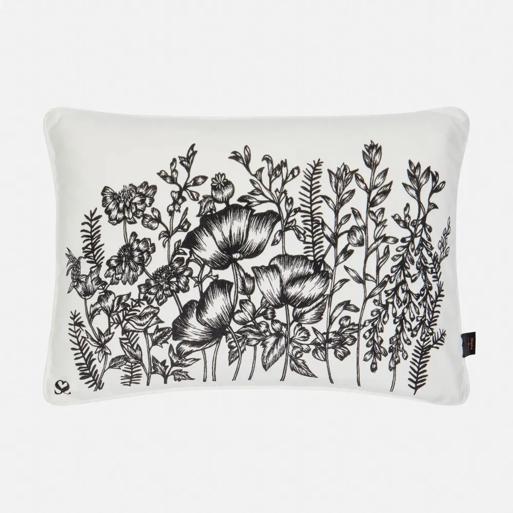 Fabric cushions - 'Meadow' Velvet Cushion Cover, 50x35cm - SHAKU