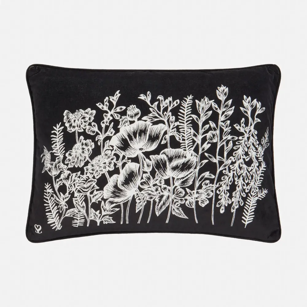 Fabric cushions - 'Meadow' Velvet Cushion Cover, 50x35cm - SHAKU