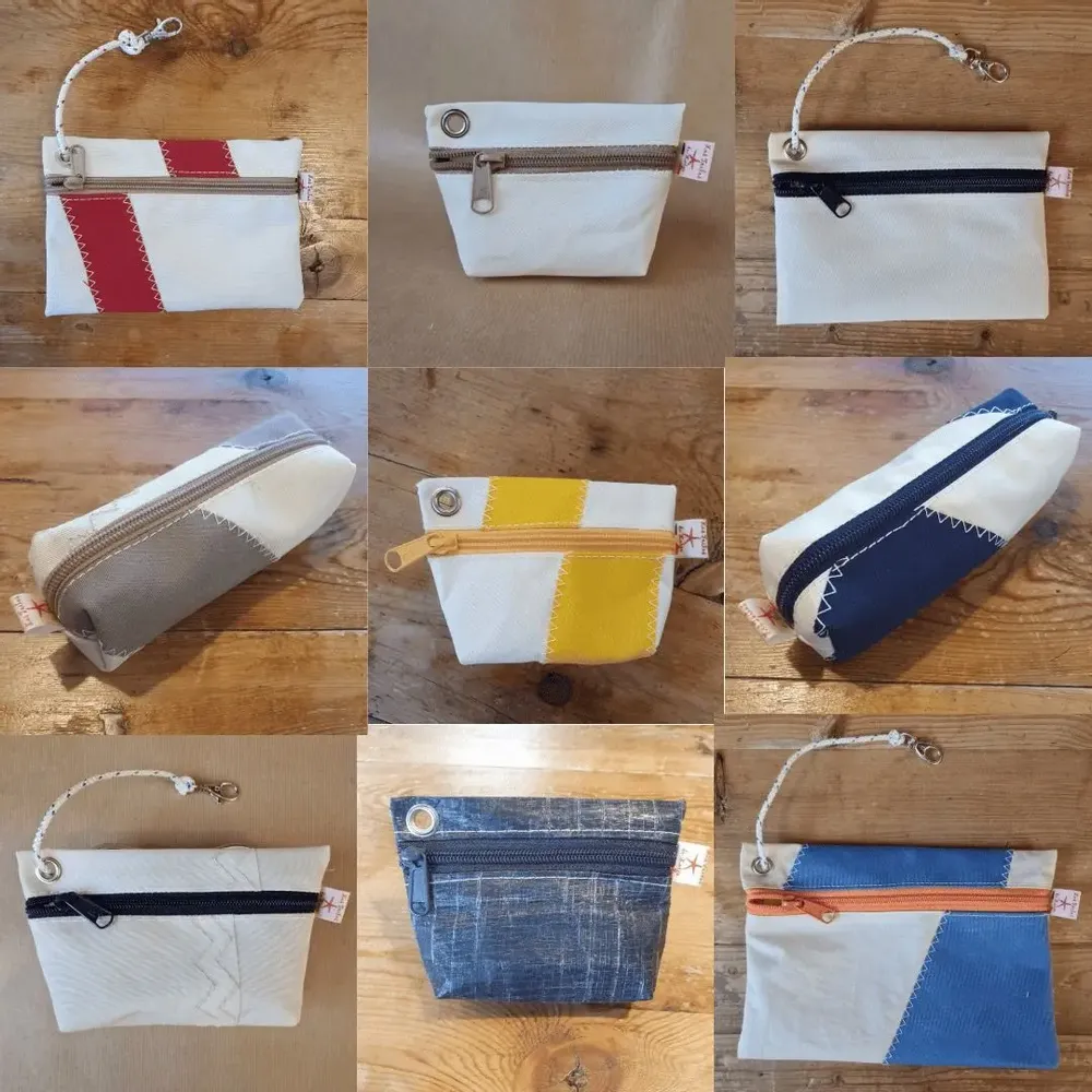 Pochettes - Accessoires en voiles de bateau recyclées - écoresponsables - français - LES TOILES DU LARGE