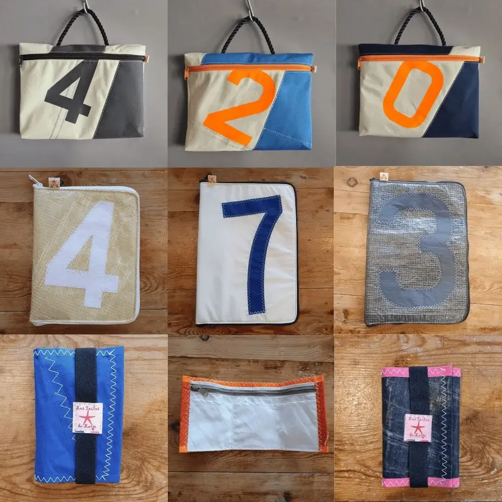 Pochettes - Accessoires en voiles de bateau recyclées - écoresponsables - français - LES TOILES DU LARGE