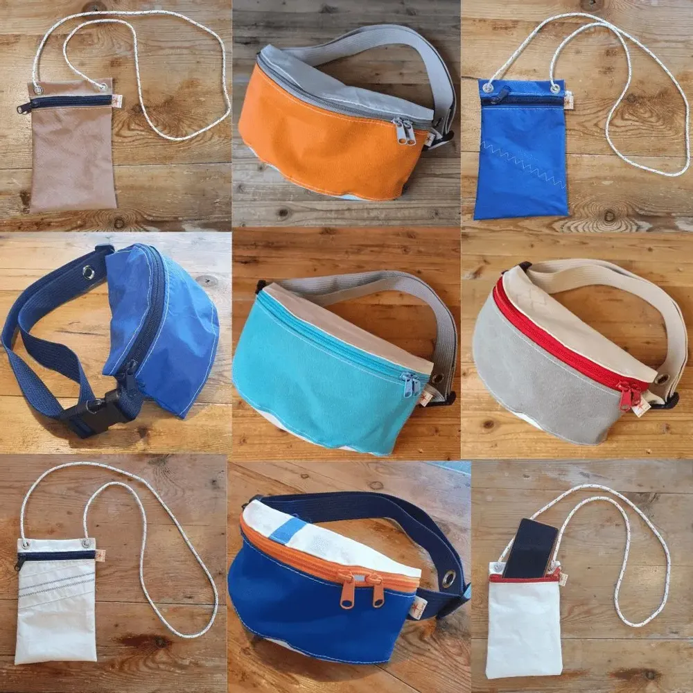 Pochettes - Accessoires en voiles de bateau recyclées - écoresponsables - français - LES TOILES DU LARGE