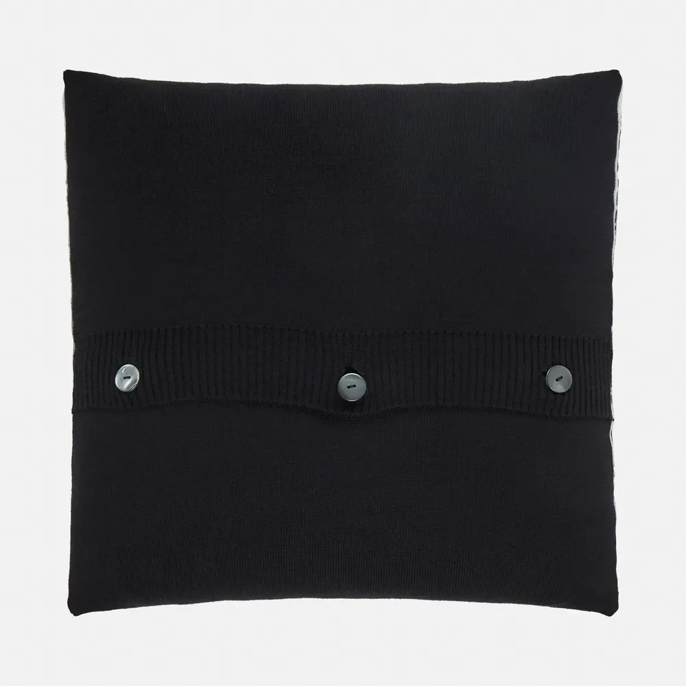 Fabric cushions - 'Floral Figment' Wool Cushion, 50x50cm - SHAKU