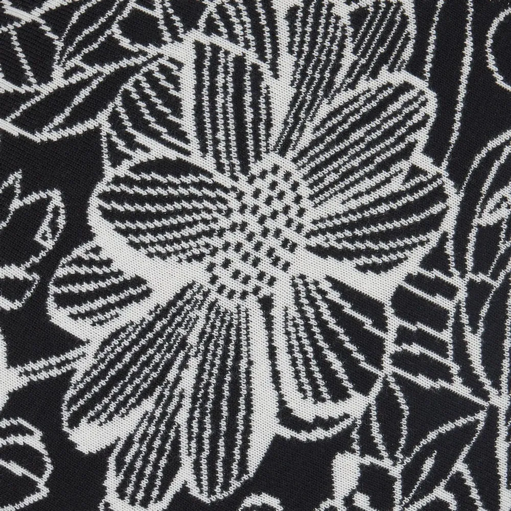 Fabric cushions - 'Floral Figment' Wool Cushion, 50x50cm - SHAKU