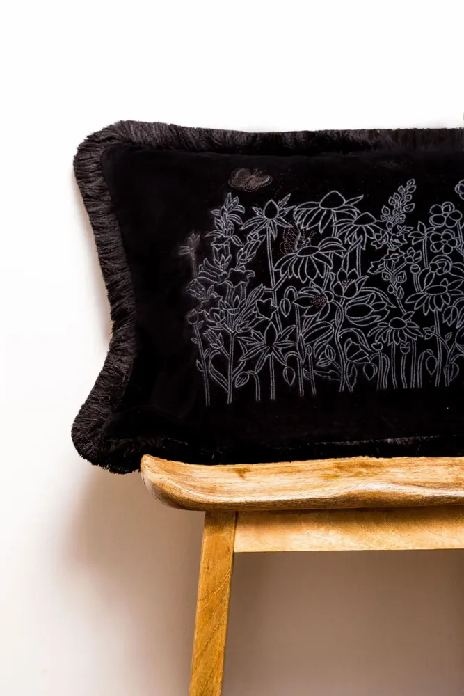 Coussins textile - Coussin brodé « Sweet Vista », 50 x 35 cm - SHAKU