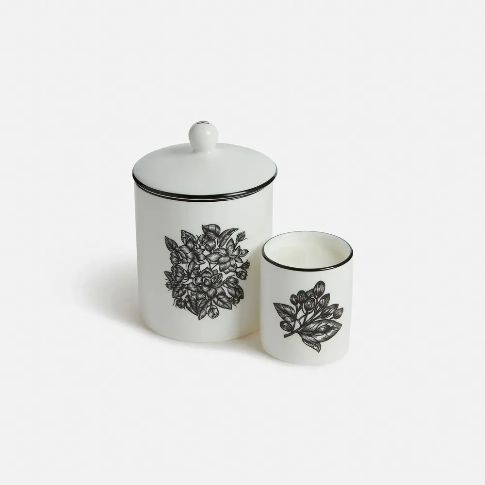 Candles - Jasmine Scented Bone China Candle - SHAKU