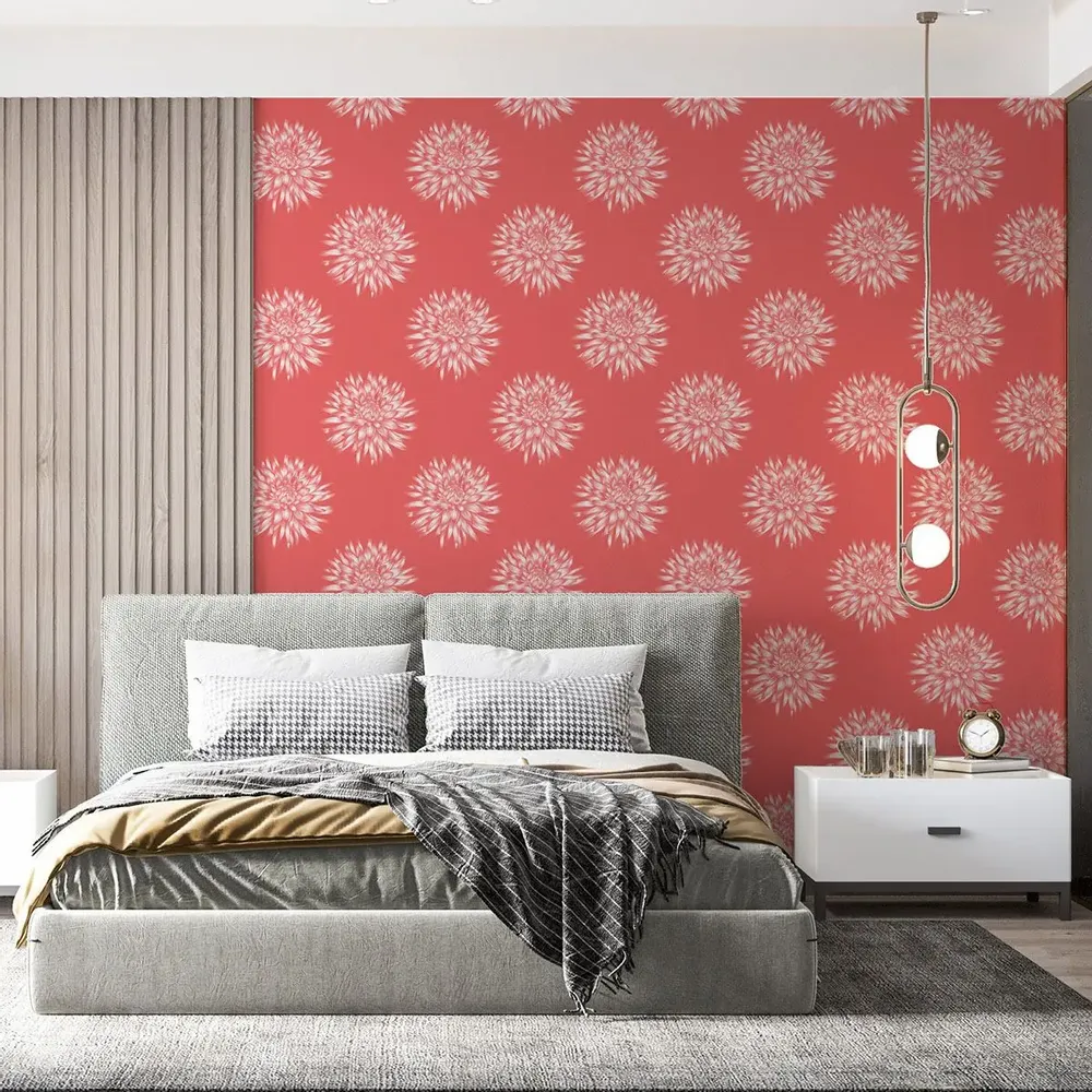 Wallpaper - Dahlia Blush Wallpaper - SHAKU