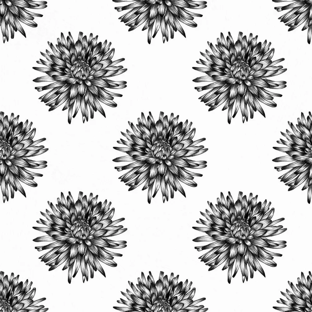 Wallpaper - Dahlia White Wallpaper - SHAKU