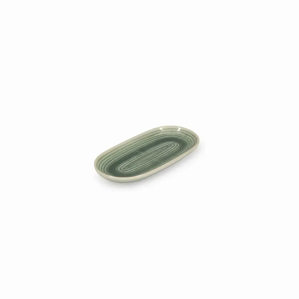 Assiettes au quotidien - Plat à servir 23x12cm vert Cameo - SALT&PEPPER