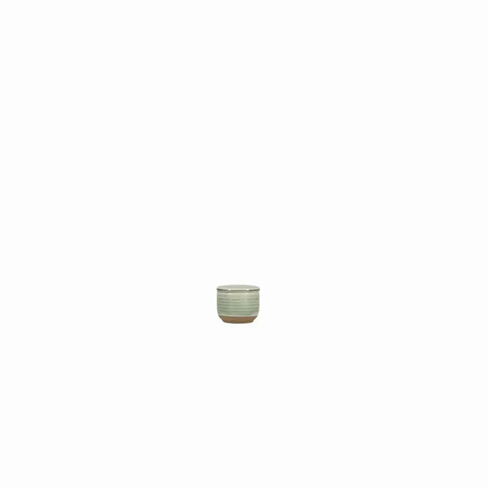 Bowls - Sugar pot 7xH6cm with lid green Cameo - SALT&PEPPER