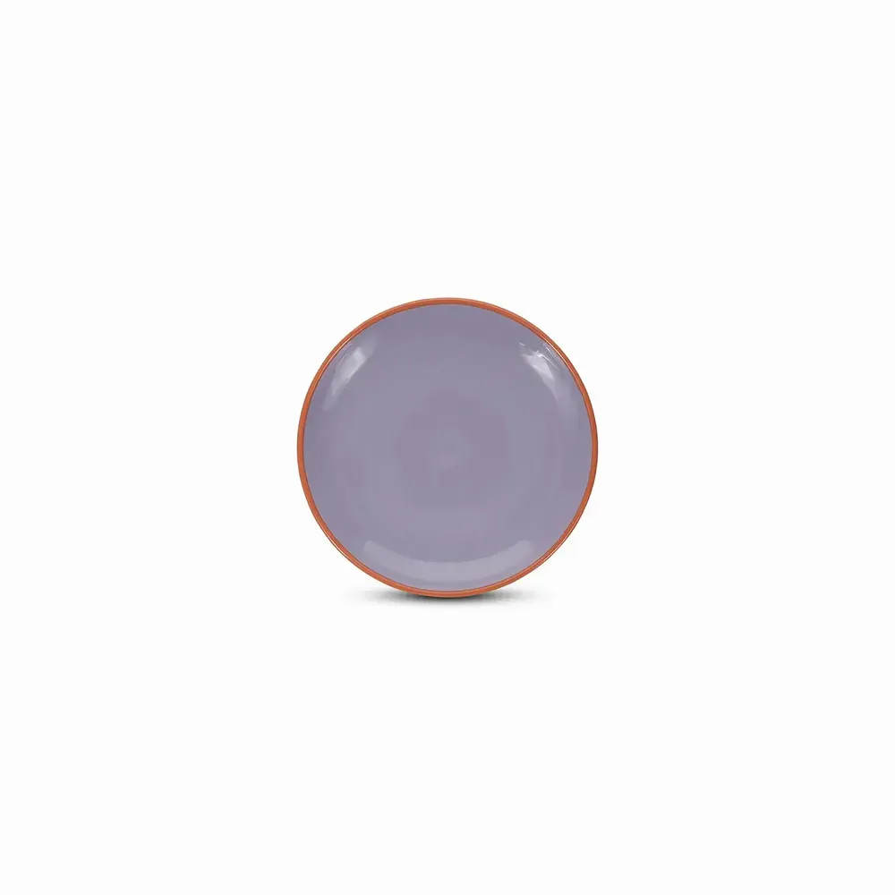 Assiettes au quotidien - Assiette plate 18xH2,5cm violet/orange Duo - ONA