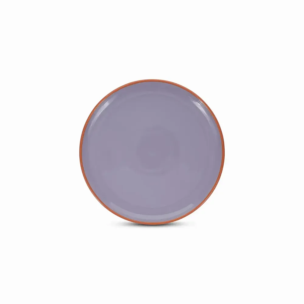 Assiettes au quotidien - Assiette plate 26xH2,5cm violet/orange Duo - ONA