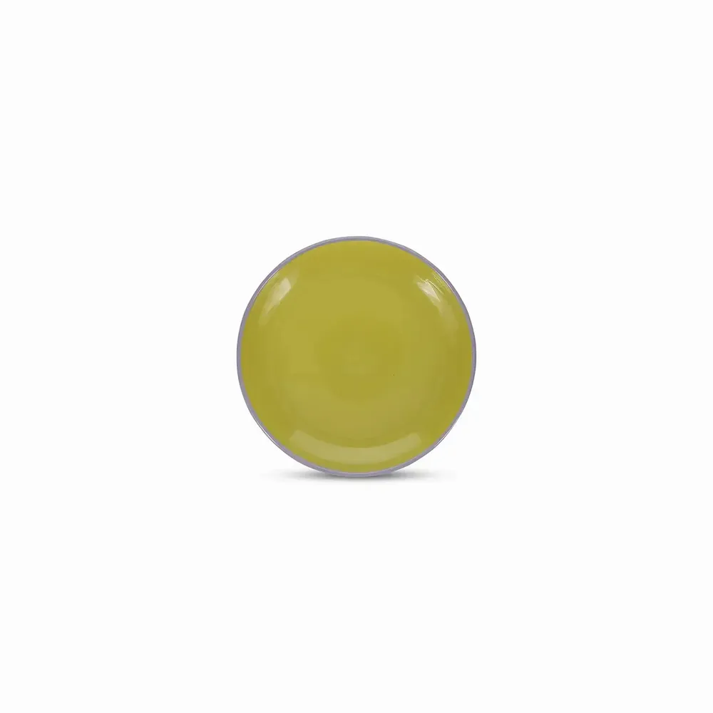 Assiettes au quotidien - Assiette plate 18xH2,5cm vert/violet Duo - ONA