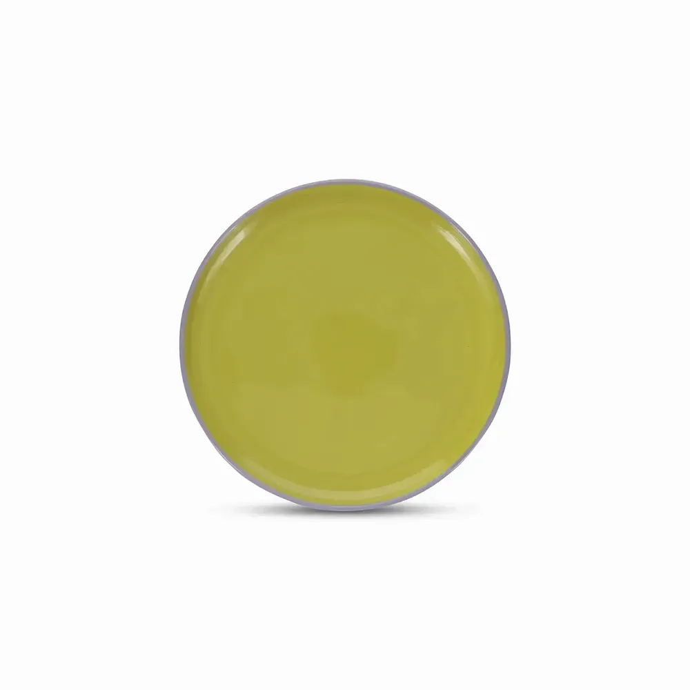 Assiettes au quotidien - Assiette plate 26xH2,5cm vert/violet Duo - ONA