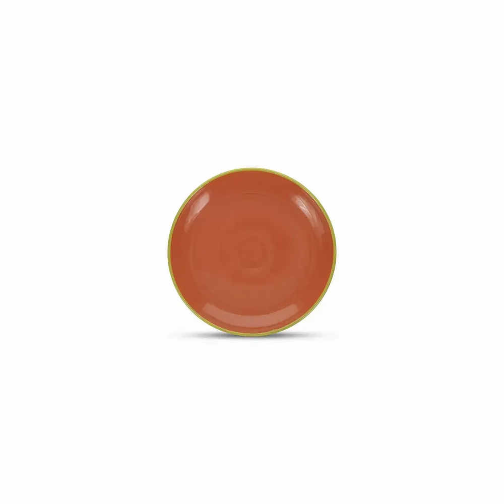 Everyday plates - Plate 18xH2,5cm orange/green Duo - ONA