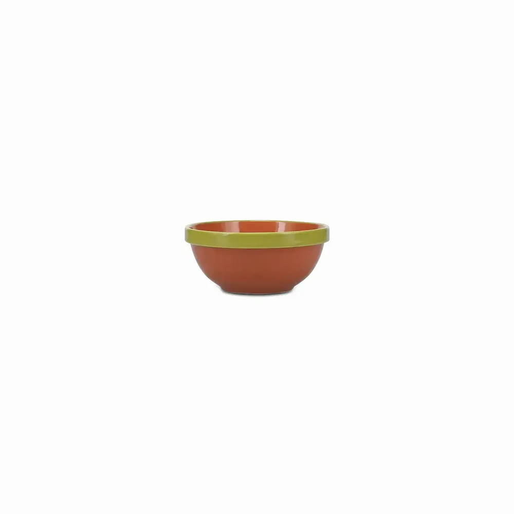 Bowls - Bowl 15,5xH6,5cm orange/green Duo - ONA