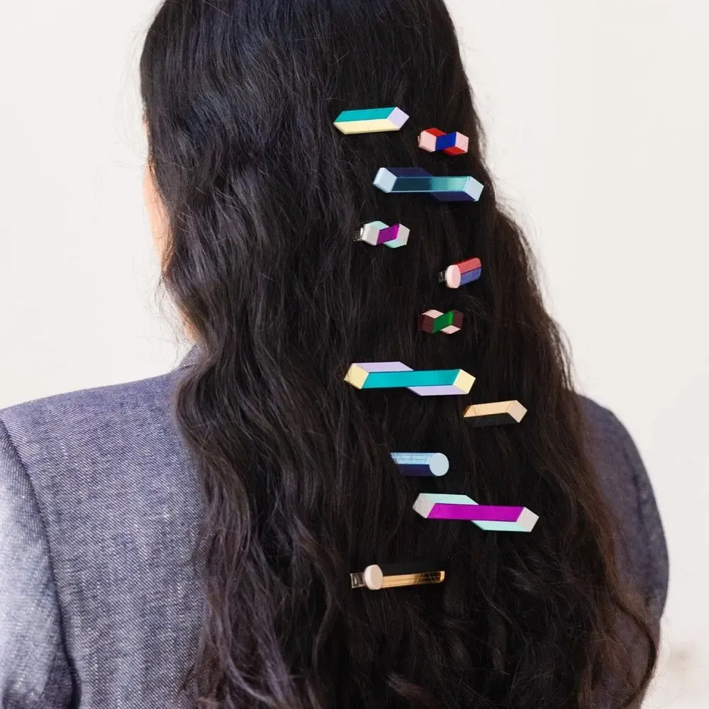 Children's apparel - Prisma Pin Small – Geometric Hair & Style Accessory for Everyday Flair - PAMELA COROMOTO