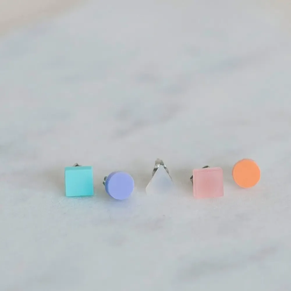 Children's apparel - Basic Mini / Best-Selling Set of 5 Upcycled Earrings for all ages - PAMELA COROMOTO