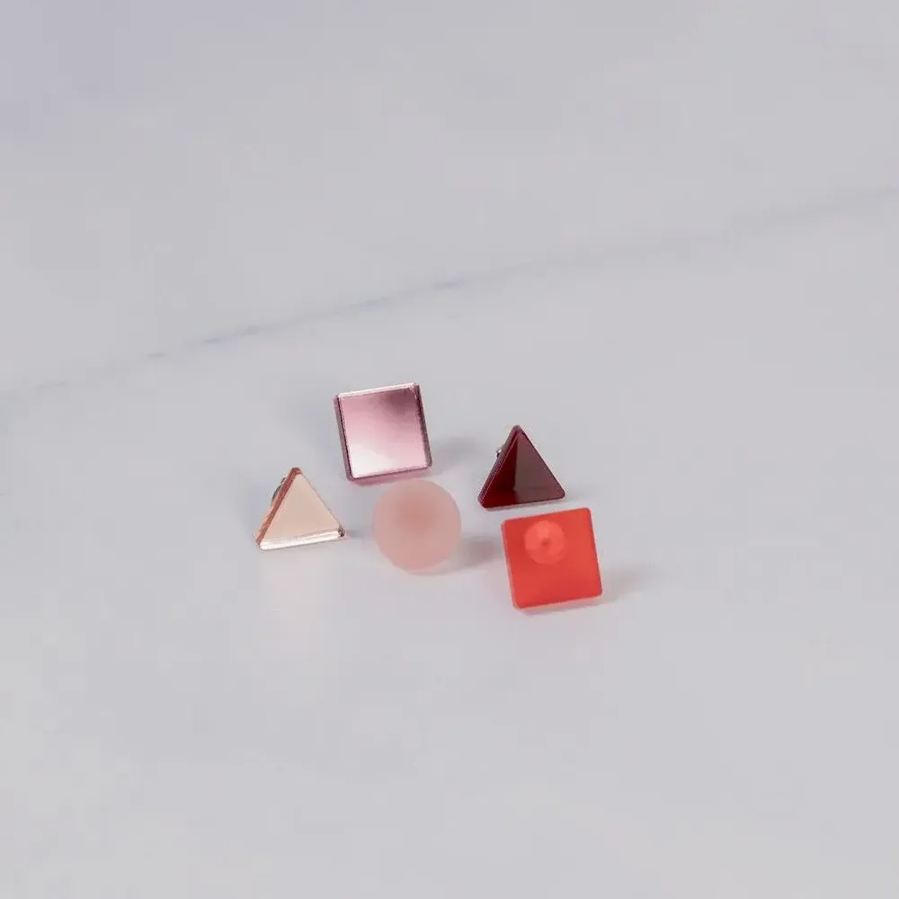 Jewelry - BASIC / Everyday Icons – Upcycled Geometric Stud Earrings - PAMELA COROMOTO