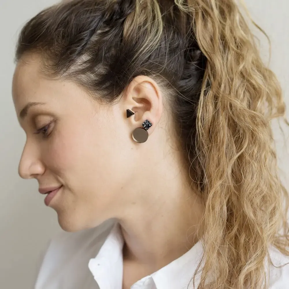 Jewelry - BASIC / Everyday Icons – Upcycled Geometric Stud Earrings - PAMELA COROMOTO