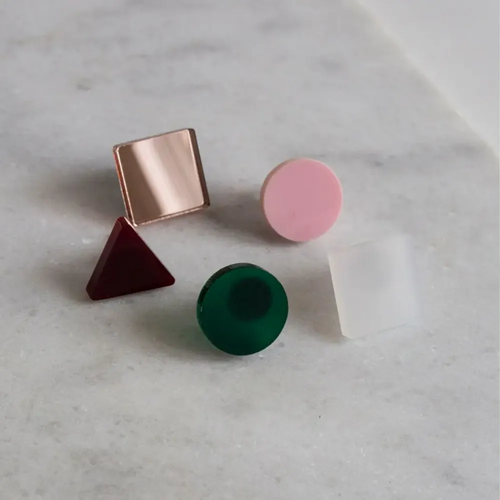 Jewelry - BASIC / Everyday Icons – Upcycled Geometric Stud Earrings - PAMELA COROMOTO