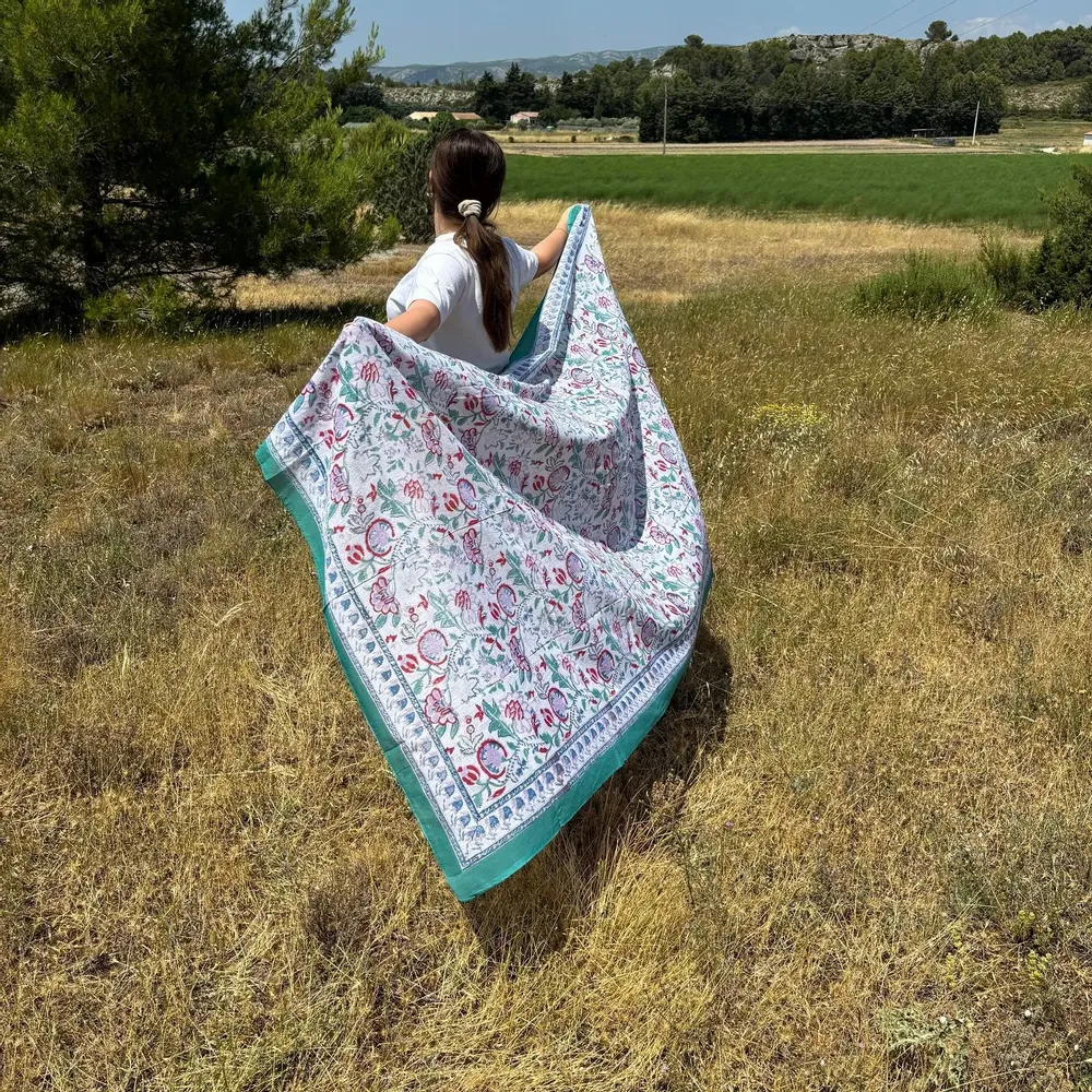 Sarongs - Blockprinted cotton veil - MAISON LILO