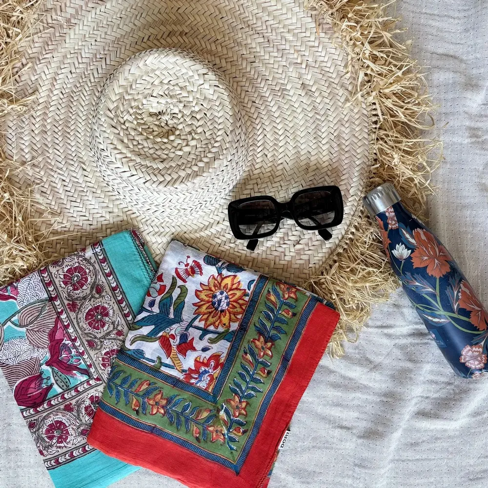 Sarongs - Blockprinted cotton veil - MAISON LILO