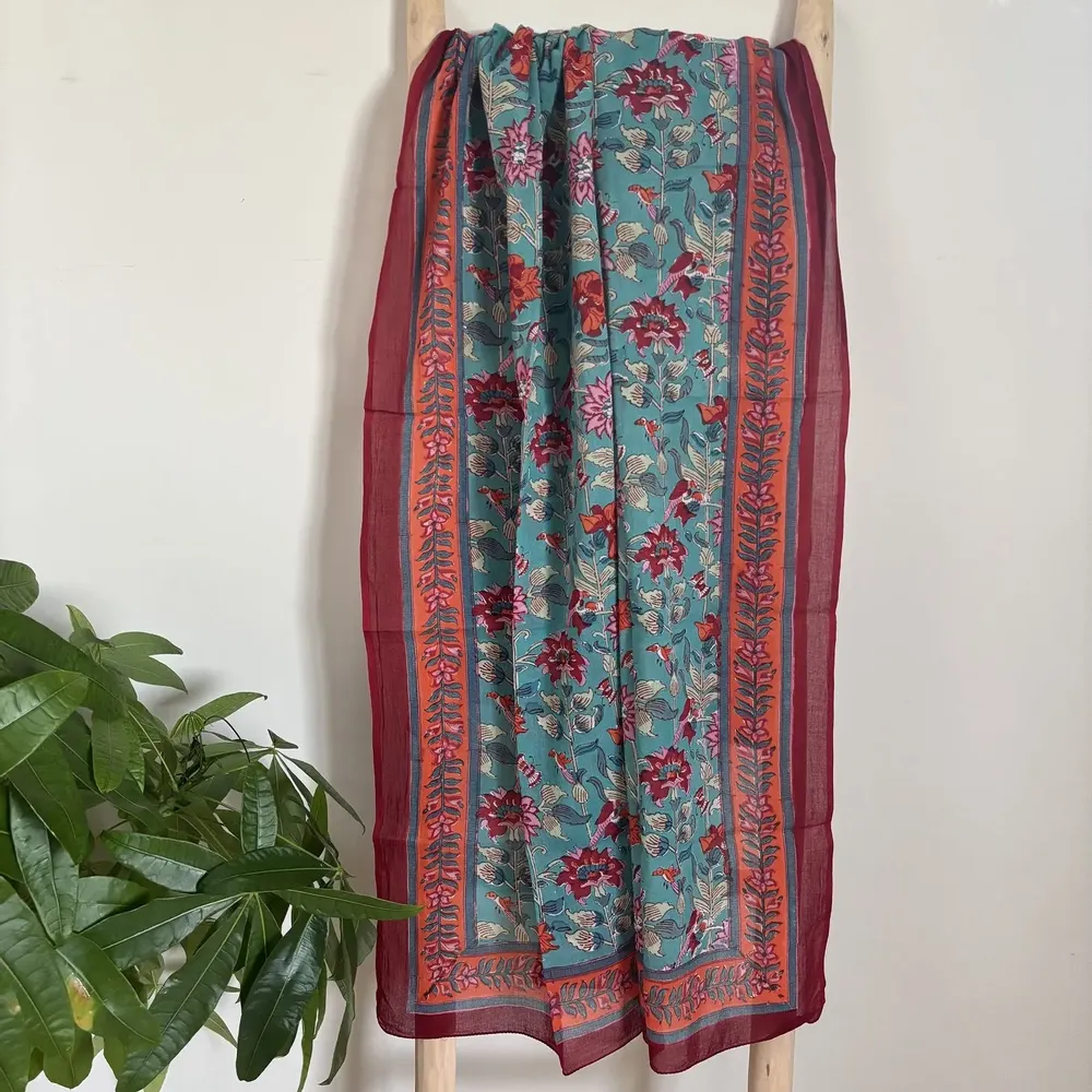 Sarongs - Blockprinted cotton veil - MAISON LILO