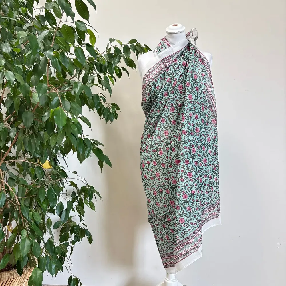 Sarongs - Blockprinted cotton veil - MAISON LILO