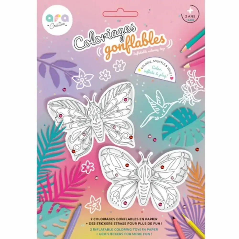 Decorative objects - 2 inflatable butterfly coloring - ARA-CREATIVE
