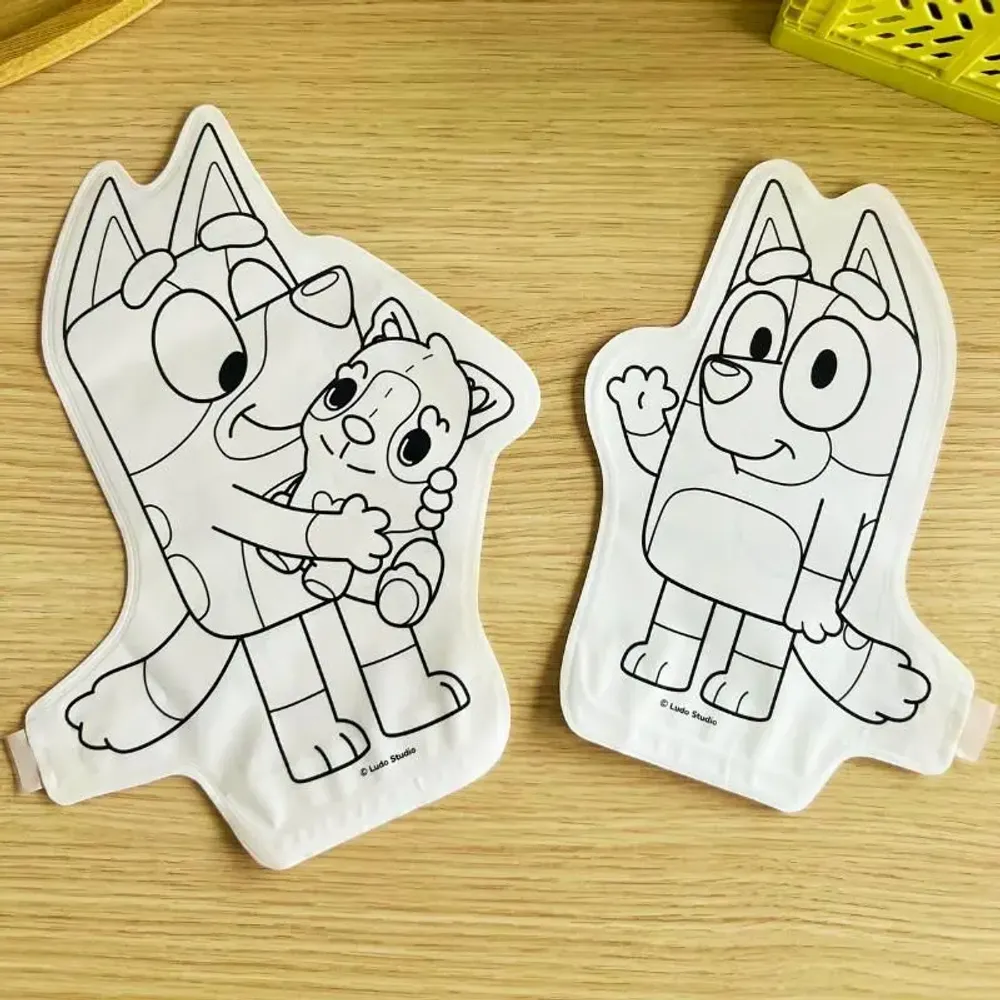 Produits sous licence  - 2 coloriages gonflables - Bluey & Bingo - ARA-CREATIVE