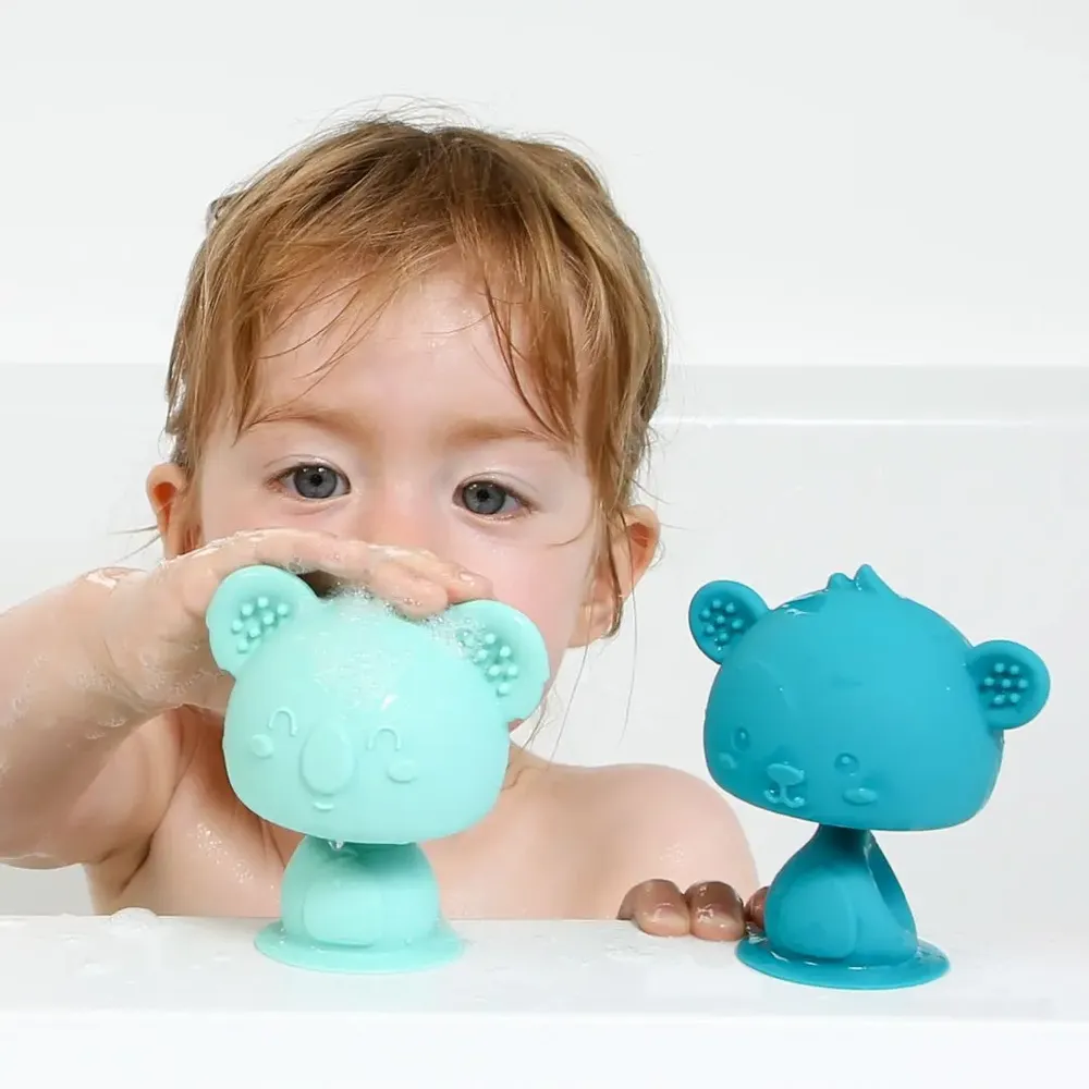 Bath accessories for children - Silicone Suction Cup Animals – Swing Pop – 9 cm - LUDI