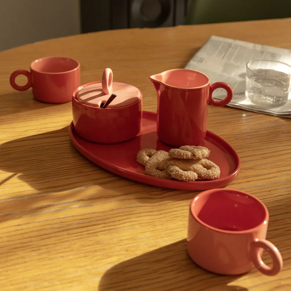 Accessoires thé et café - Plateau, pot à sucre et pot à lait chiquito - &KLEVERING