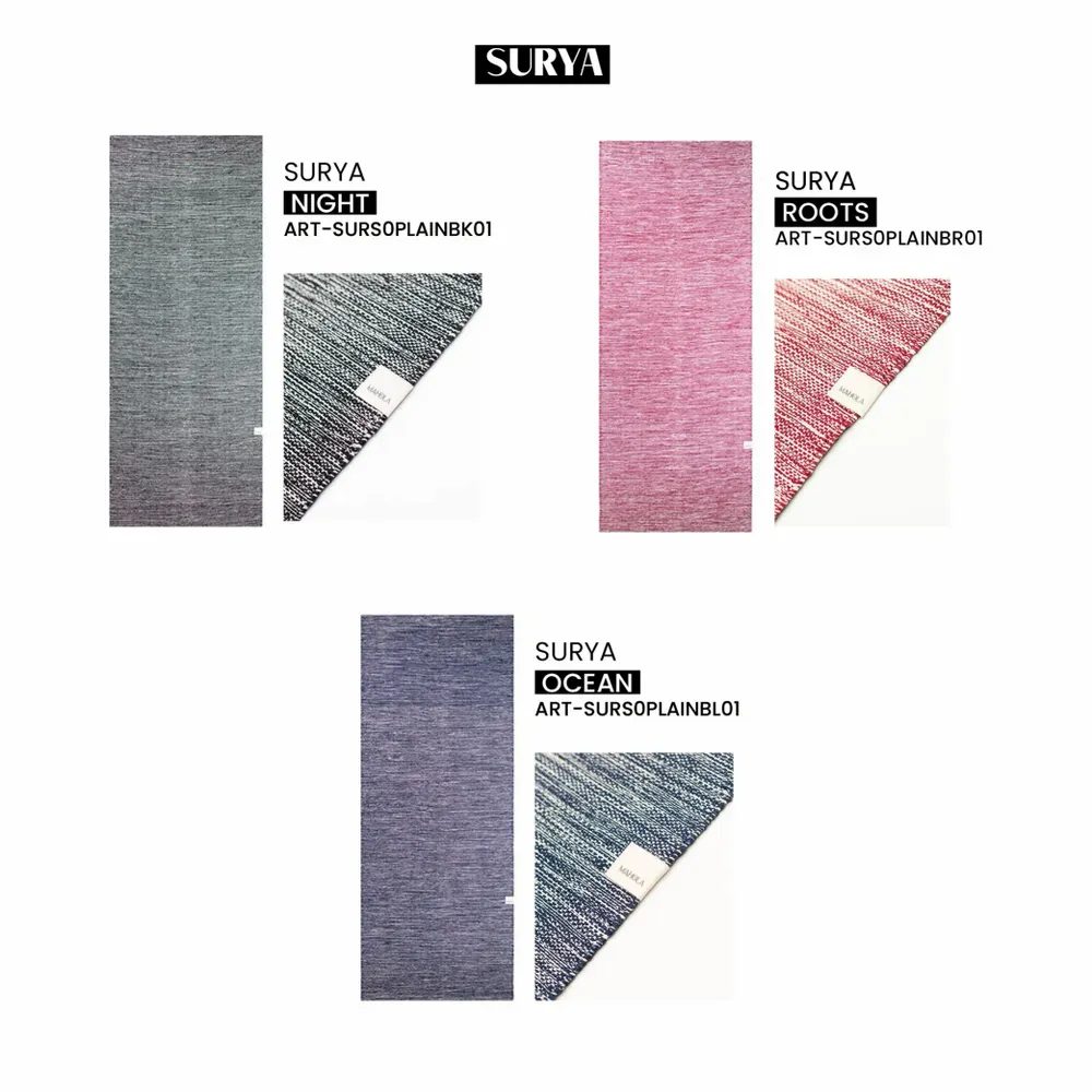 Tapis contemporains - SURYA, un tapis de yoga coton, durable et authentique. - MAHOLA YOGA