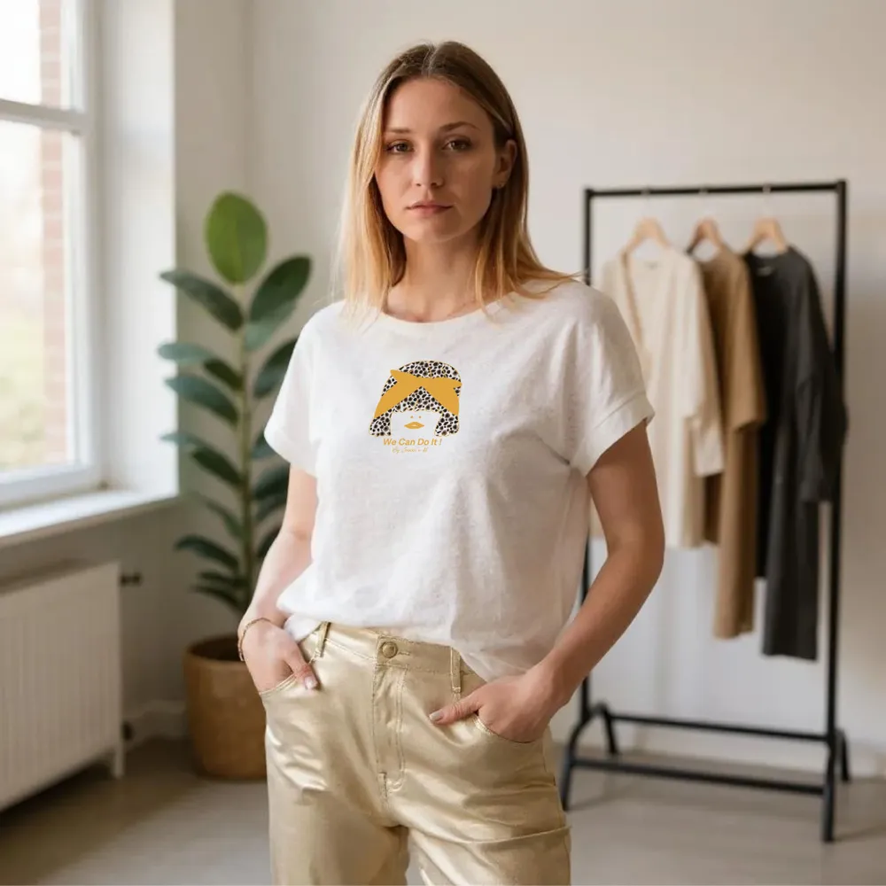 Prêt-à-porter - tee-shirt en lin recto verso - JEANNE A DIT