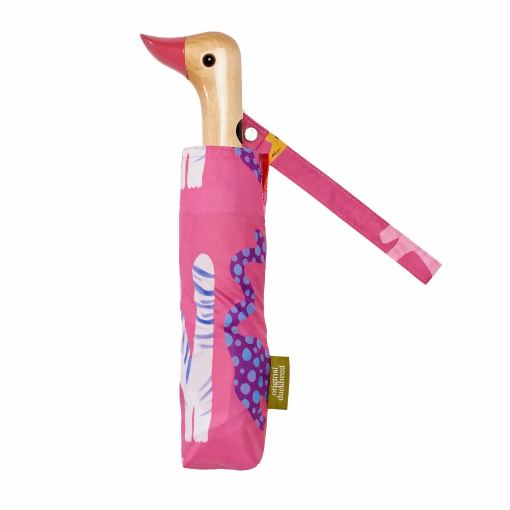 Prêt-à-porter - Fuchsia Arty Cats Eco-friendly Duck Umbrella - ORIGINAL DUCKHEAD