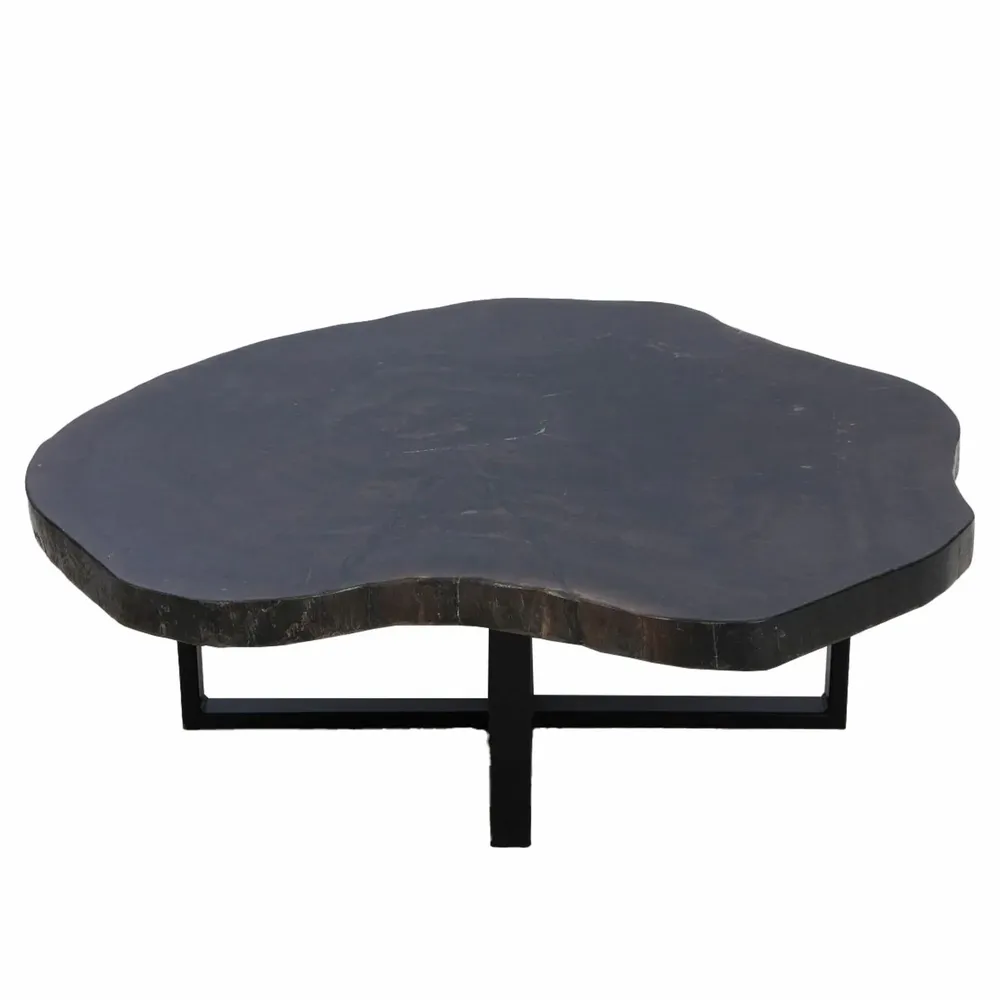 Office furniture and storage - Black petrified wood coffee tables - XYLEIA PETRIFIED WOOD
