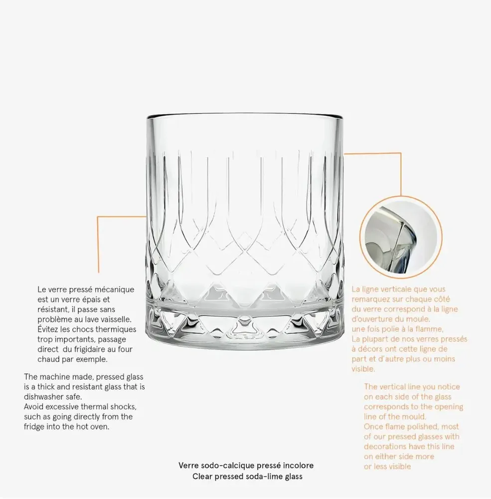 Glass - Set of 6 CHICAGO cups - LA ROCHÈRE