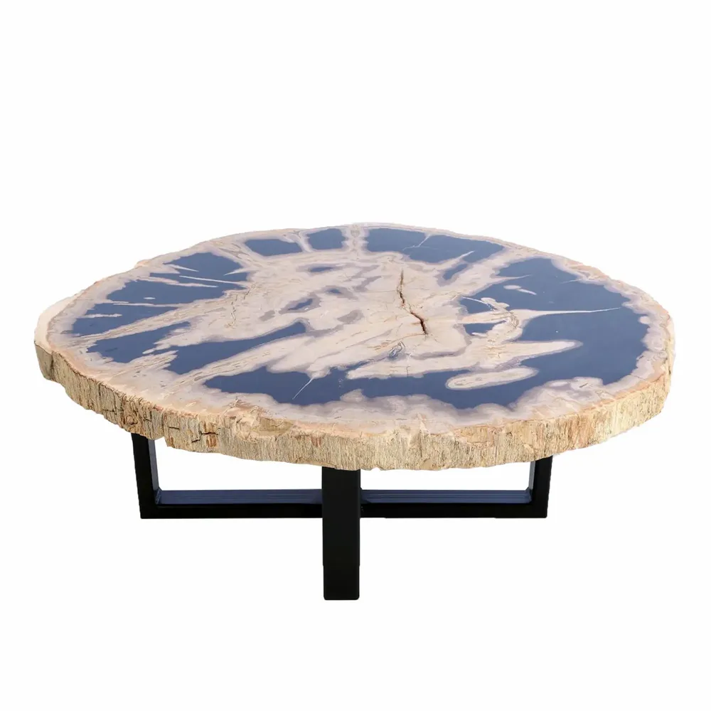 Office furniture and storage - Earth-toned petrified wood coffee tables - XYLEIA PETRIFIED WOOD