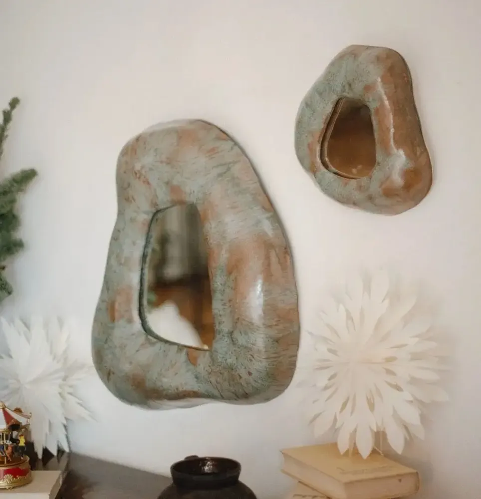 Mirrors - Ceramic mirror Vorozheska - GALERIE SANA MOREAU