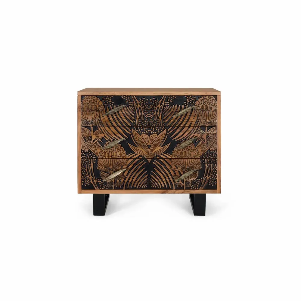 Commodes - Commode bois d'acacia et métal - GINER Y COLOMER