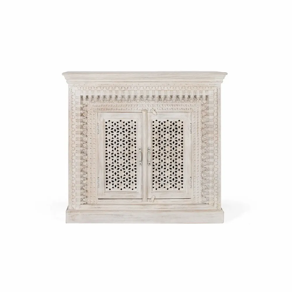 Sideboards - Sideboard in aged white mango wood - GINER Y COLOMER