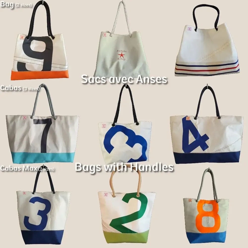 Sacs et cabas - Sac en voile de bateau recyclée - écoresponsable - fabriqué en France - LES TOILES DU LARGE