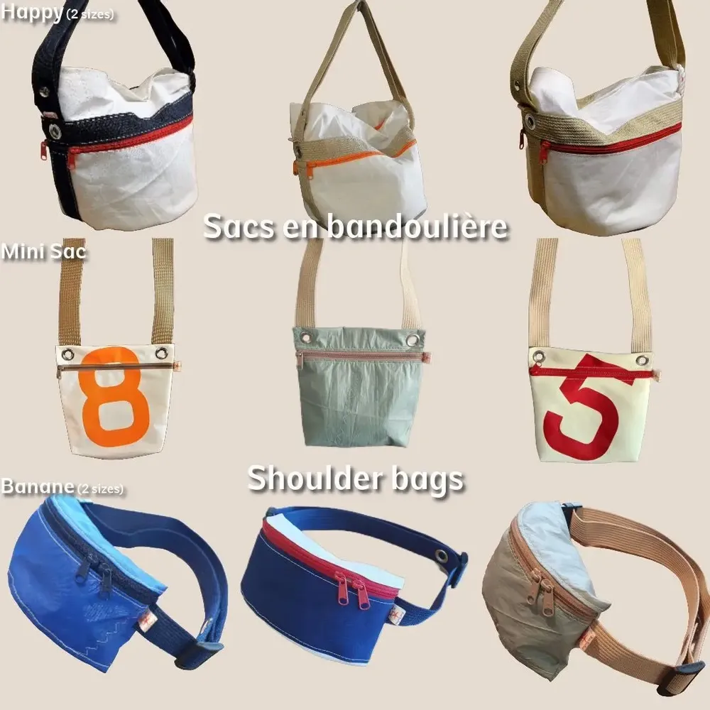 Sacs et cabas - Sac en voile de bateau recyclée - écoresponsable - fabriqué en France - LES TOILES DU LARGE