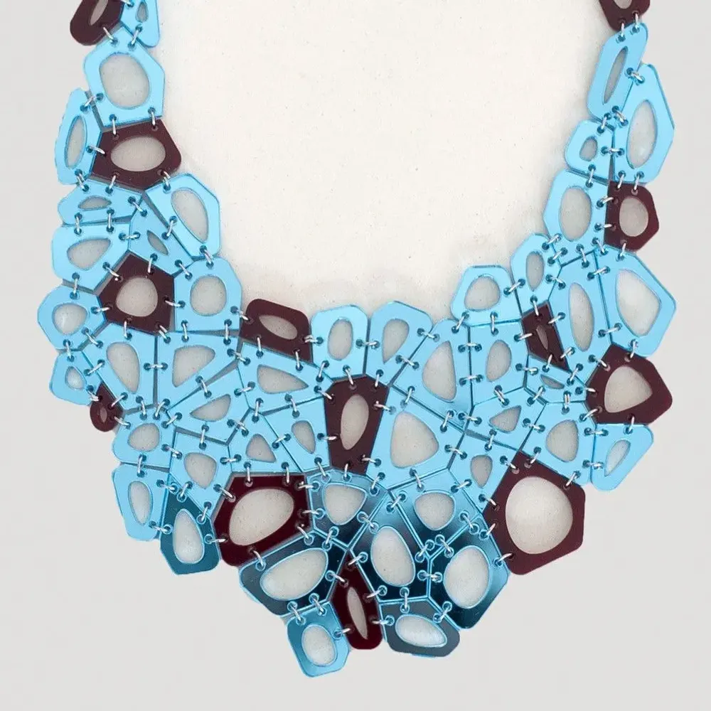 Jewelry - Voronoi Statement Necklace – Sculptural Elegance in Motion - PAMELA COROMOTO