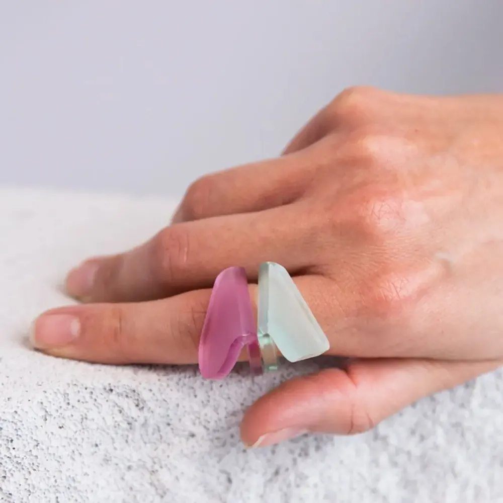 Jewelry - Ode to the Lightness Ring - Available in 8 translucent palettes - PAMELA COROMOTO